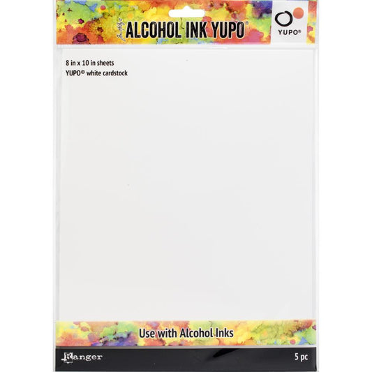 8x10 Alcohol Ink White Yupo Paper