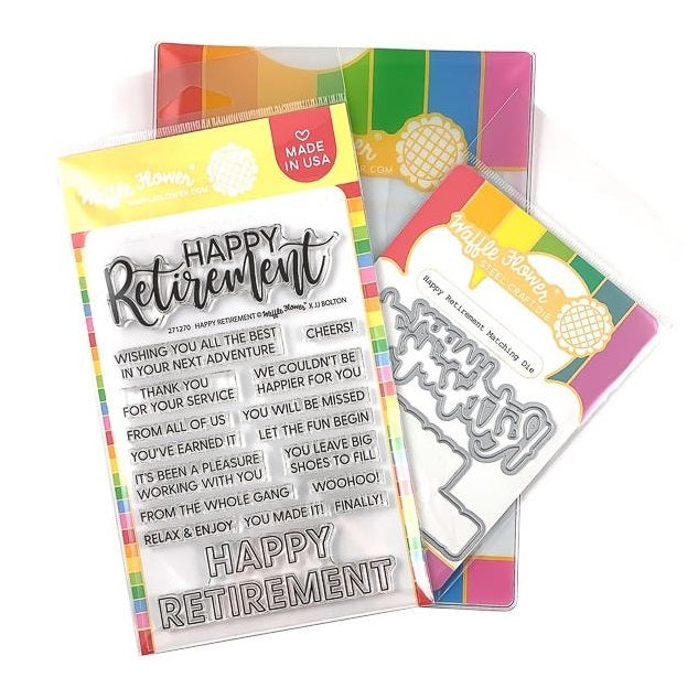 Happy Retirement Stamp & Die