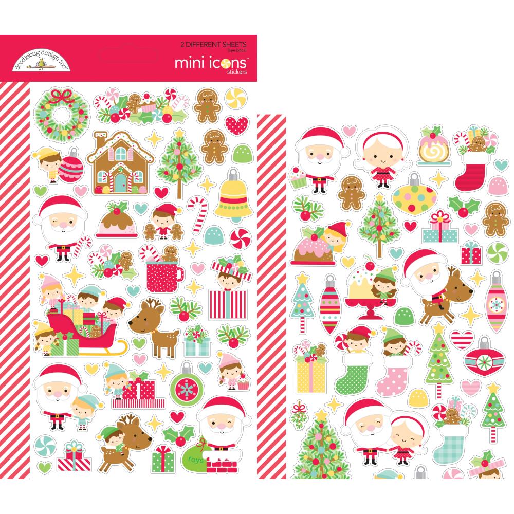 Doodlebug Let It Snow Stickers Mini Icons