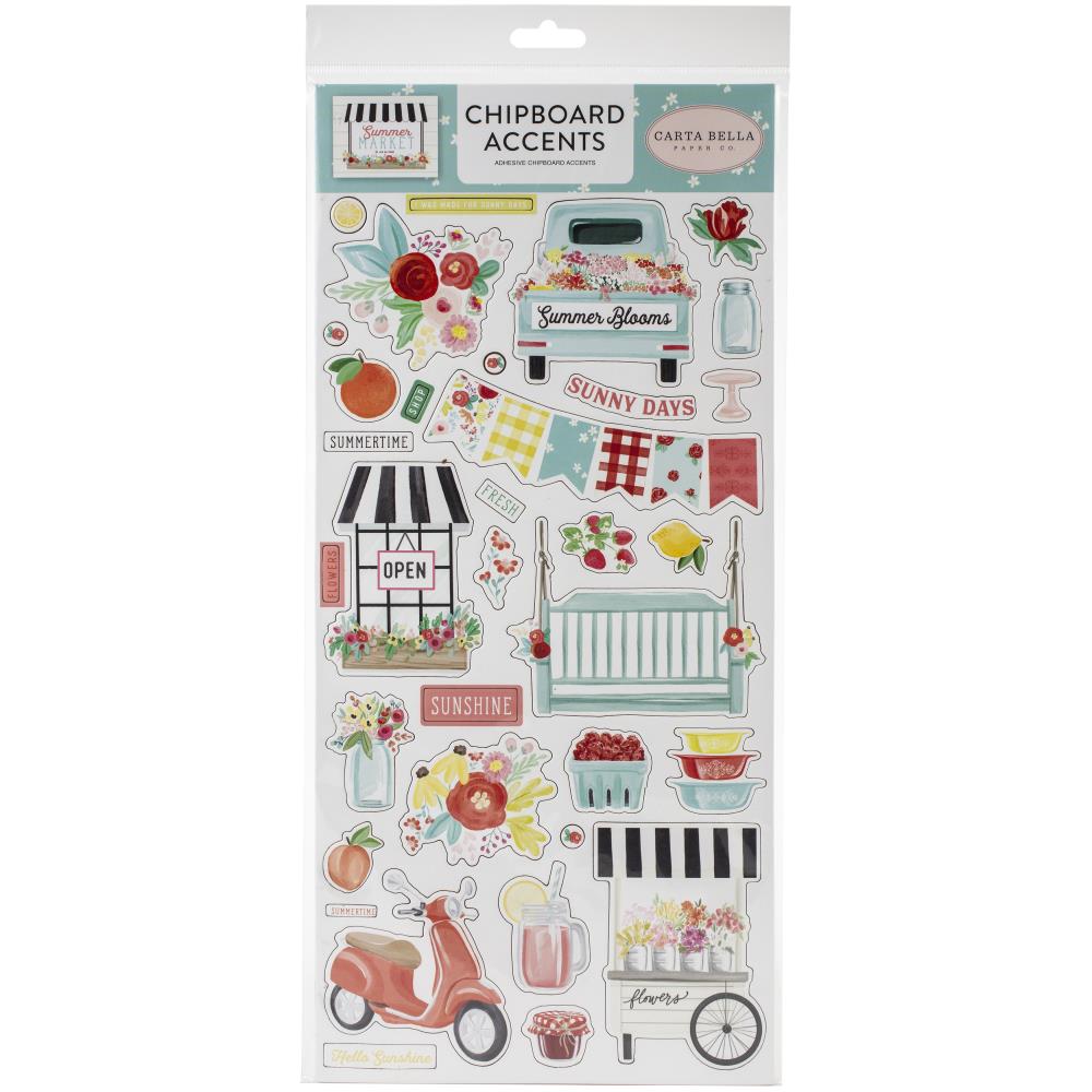 Summer Market Chipboard Accents