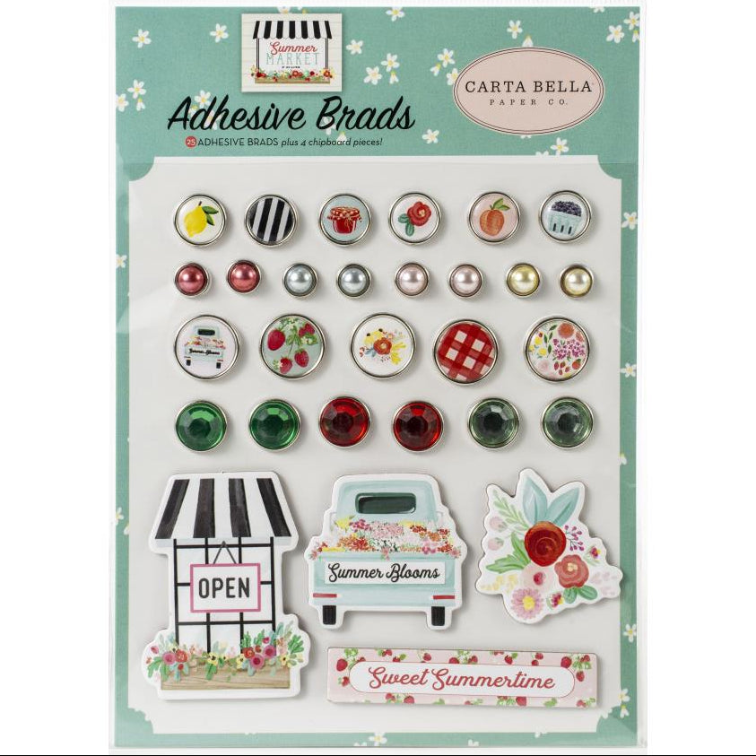 Summer Market Decorative Brads