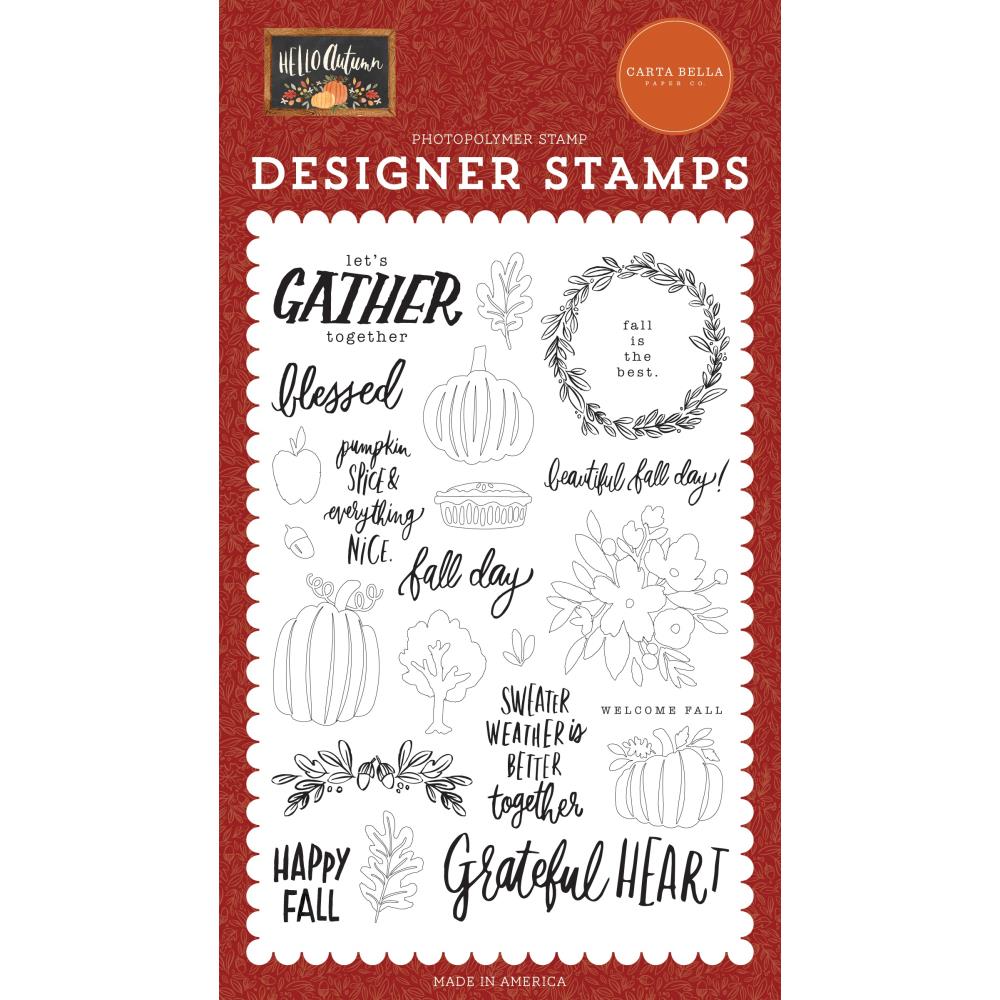 Hello Autumn Fall Day Stamp Set