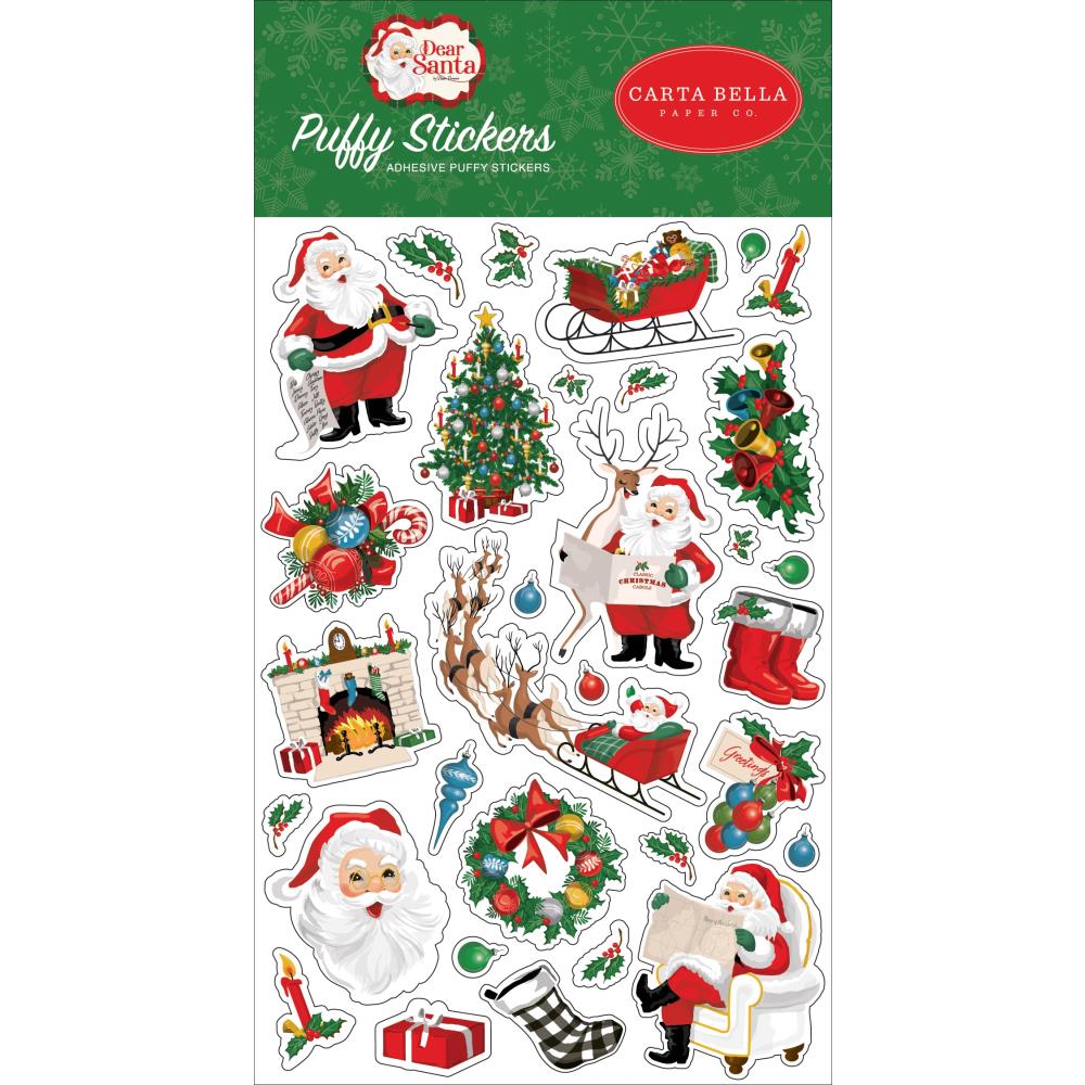 Dear Santa Puffy Stickers
