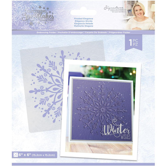 Glittering Snowflakes Frosted Elegance Embossing Folder