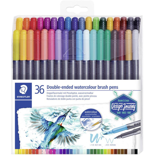 Double-Ended Watercolor Brush Pens 36pk