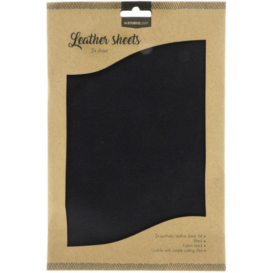 Faux Leather Sheets - Black