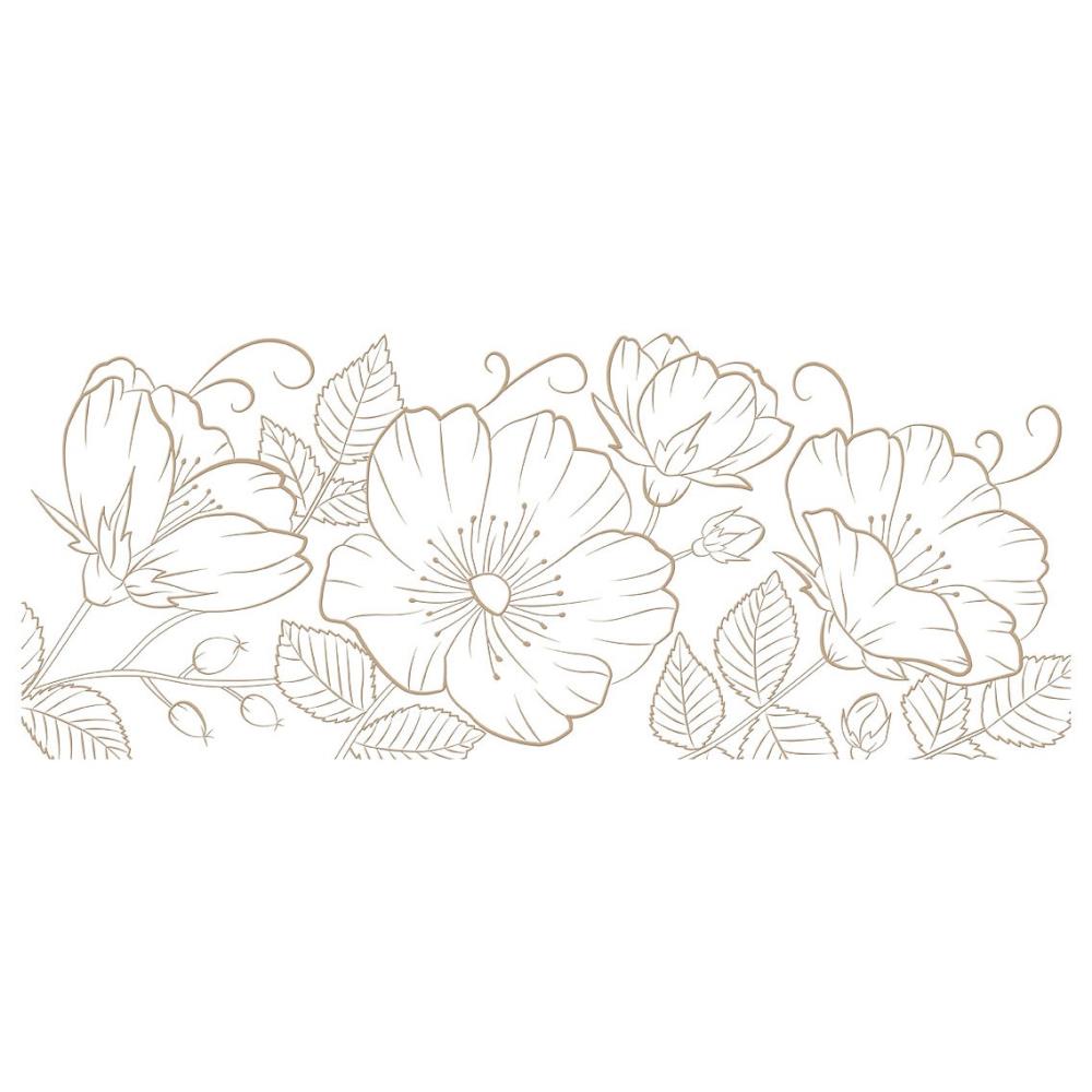 Sweet Blooms Border Hot Foil Plate