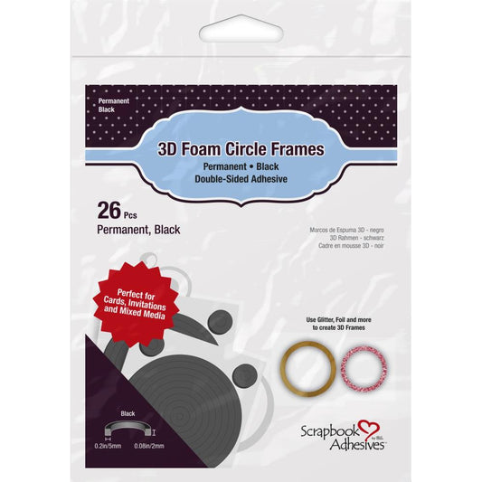 3D Foam Circle Frames Black