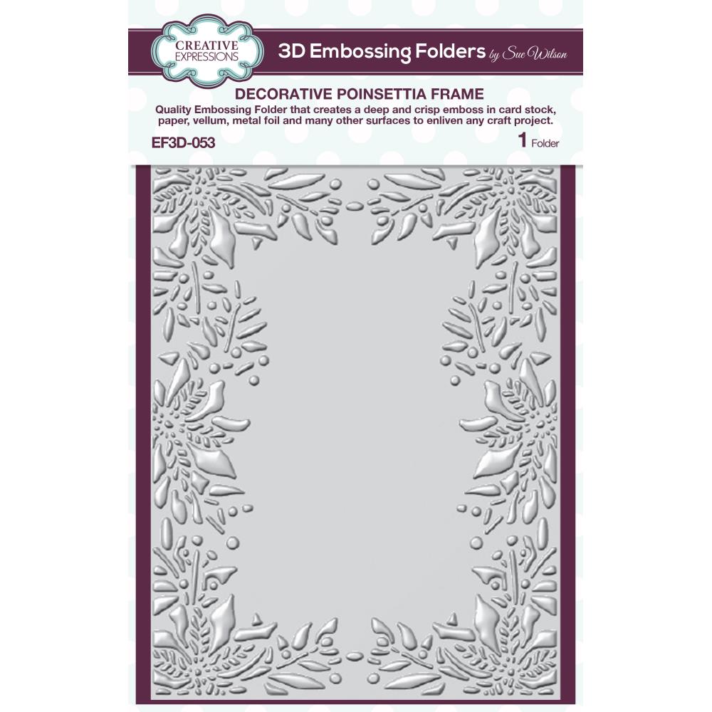 Poinsettia Frame Embossing Folder