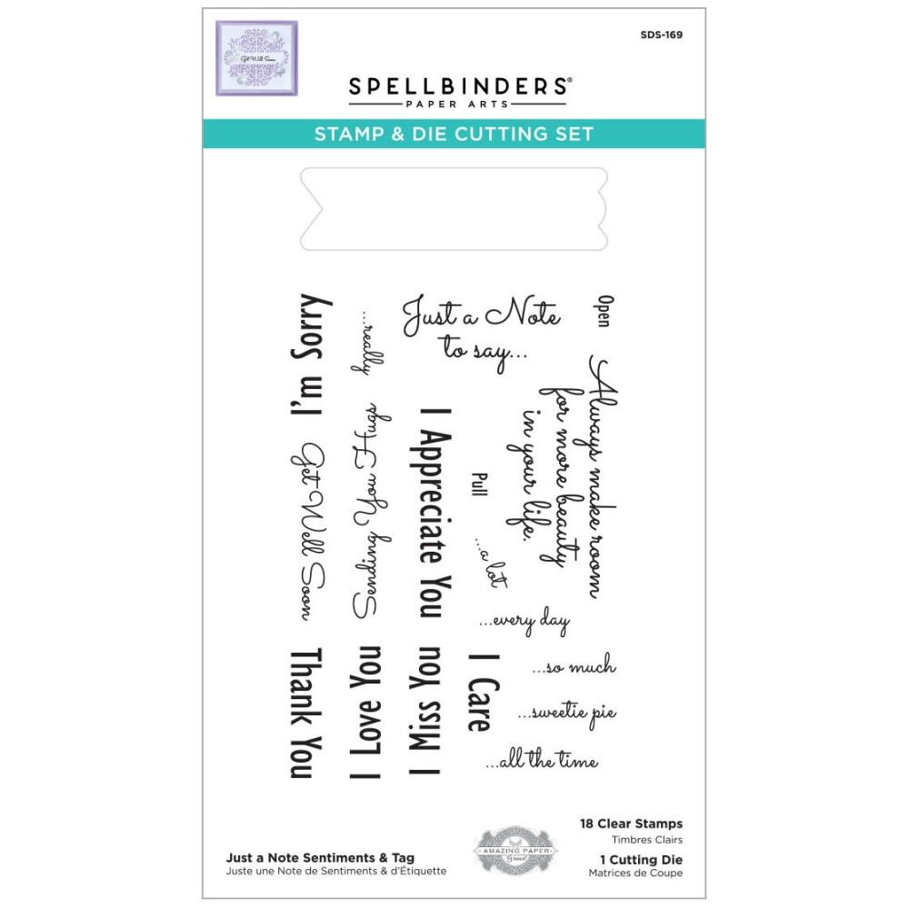 Just a Note Sentiments & Tag Stamp & Die
