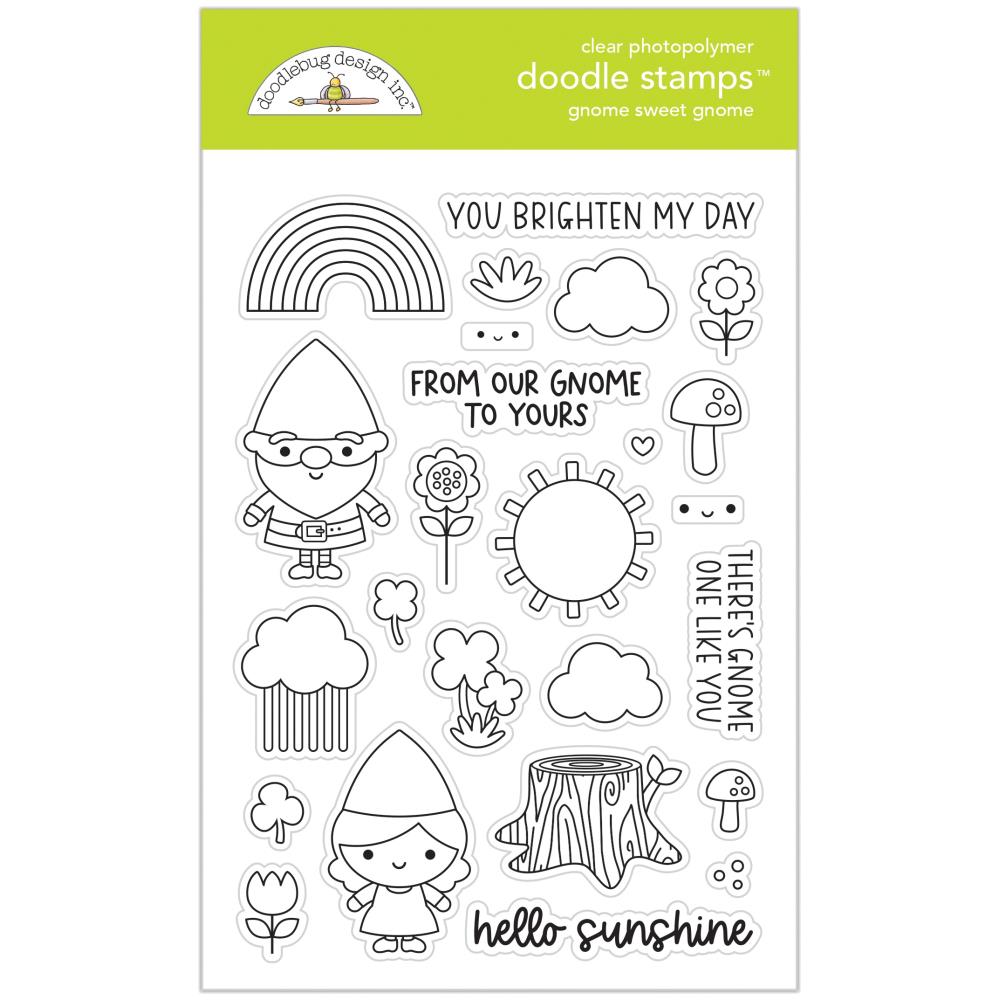 Over The Rainbow Gnome Sweet Gnome Doodle Stamp Set