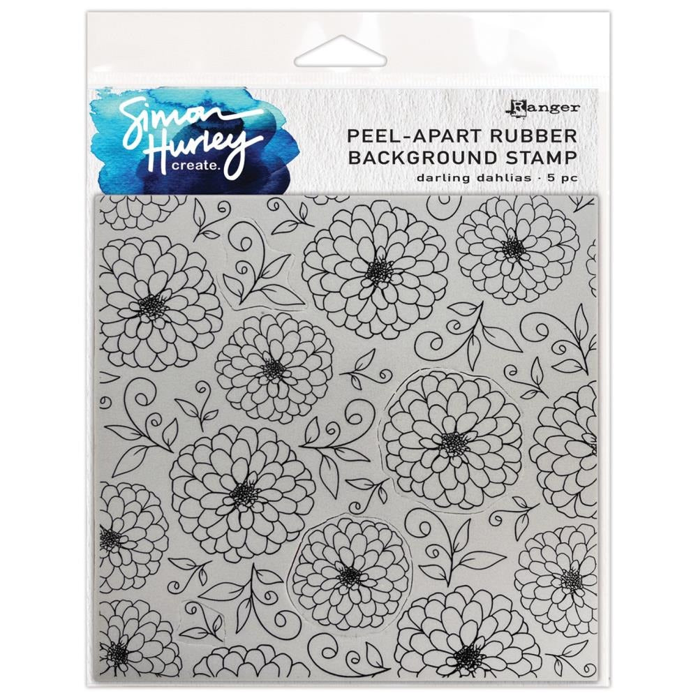 Darling Dahlias Peel-Apart Background Stamp