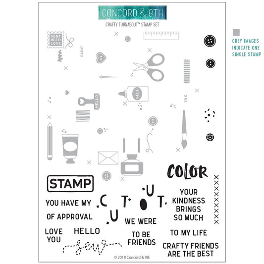 Crafty Turnabout™ Stamp Set