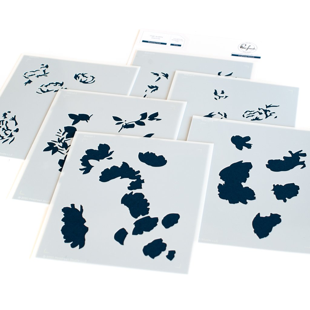 Blushing Floral Layering Stencils