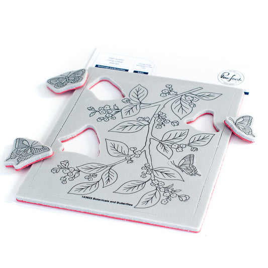 Botanicals And Butterflies Background Stamp