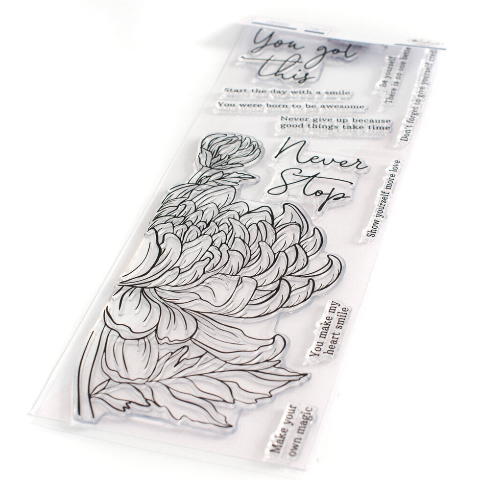 Chrysanthemum Slimline Stamp Set