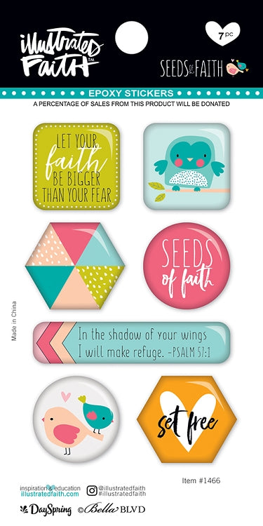 Seeds of Faith Epoxy Stickers