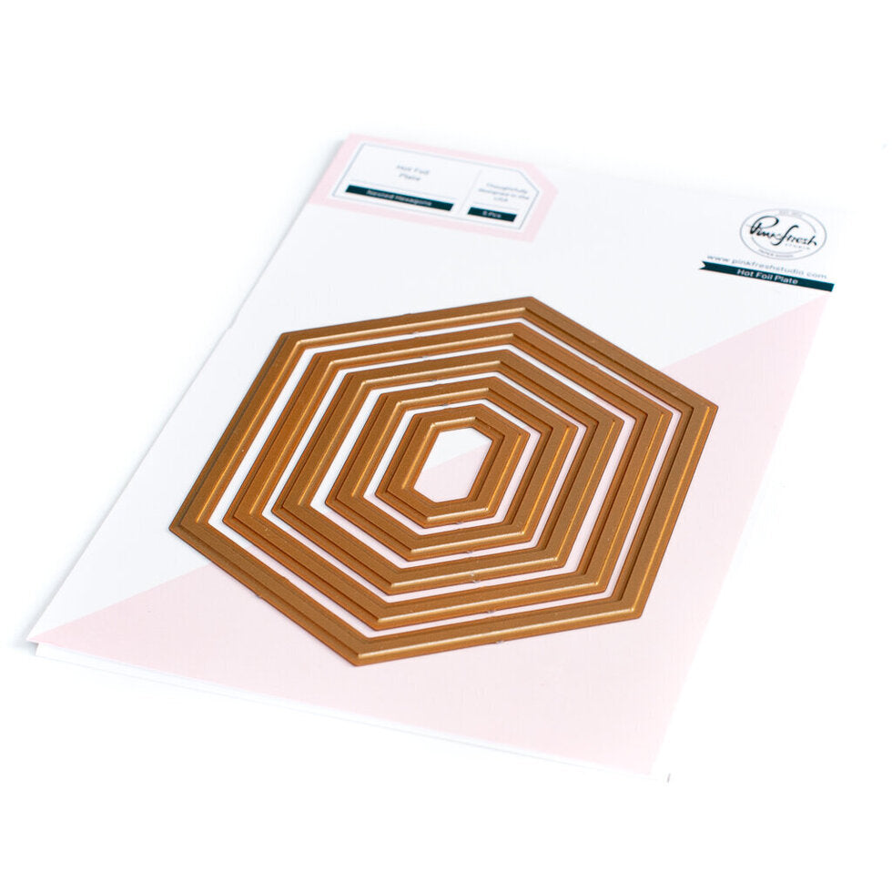Nested Hexagons Hot Foil Plate