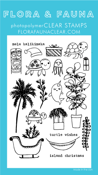 Island Christmas Turtle Stamp Set
