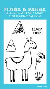 Mini Llama Love Stamp Set
