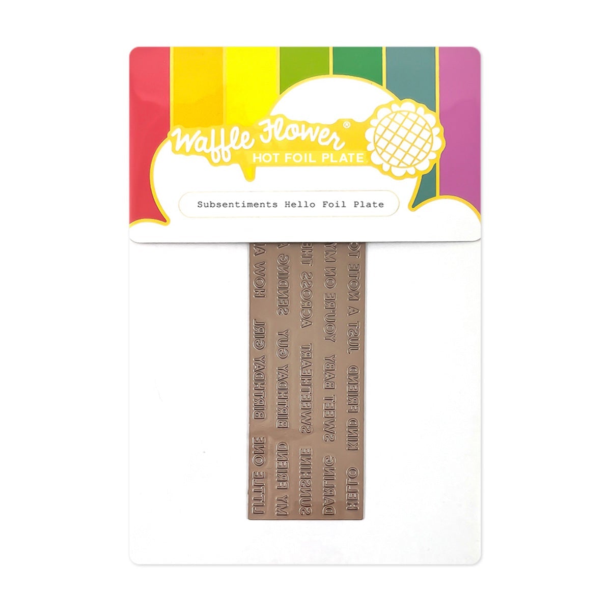 Subsentiments Hello Foil Plate