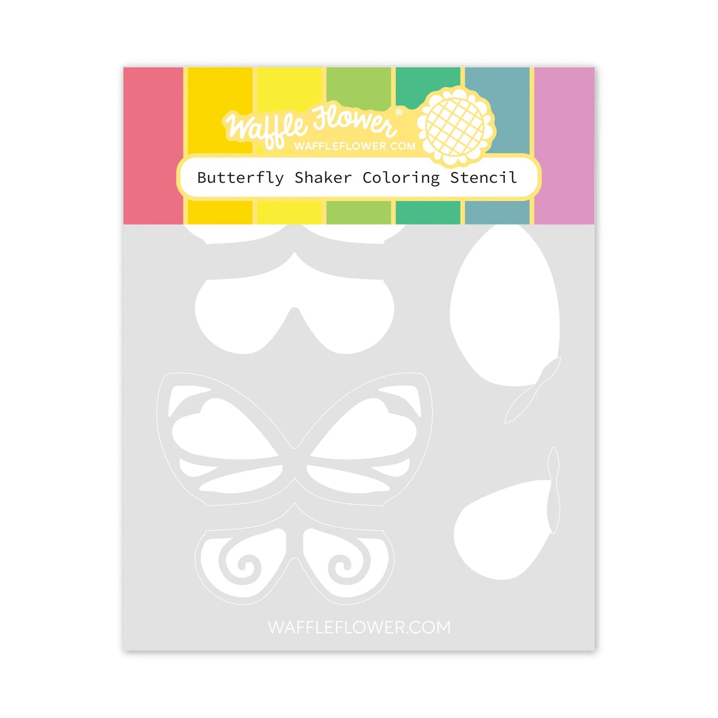 Butterfly Shaker Coloring Stencil