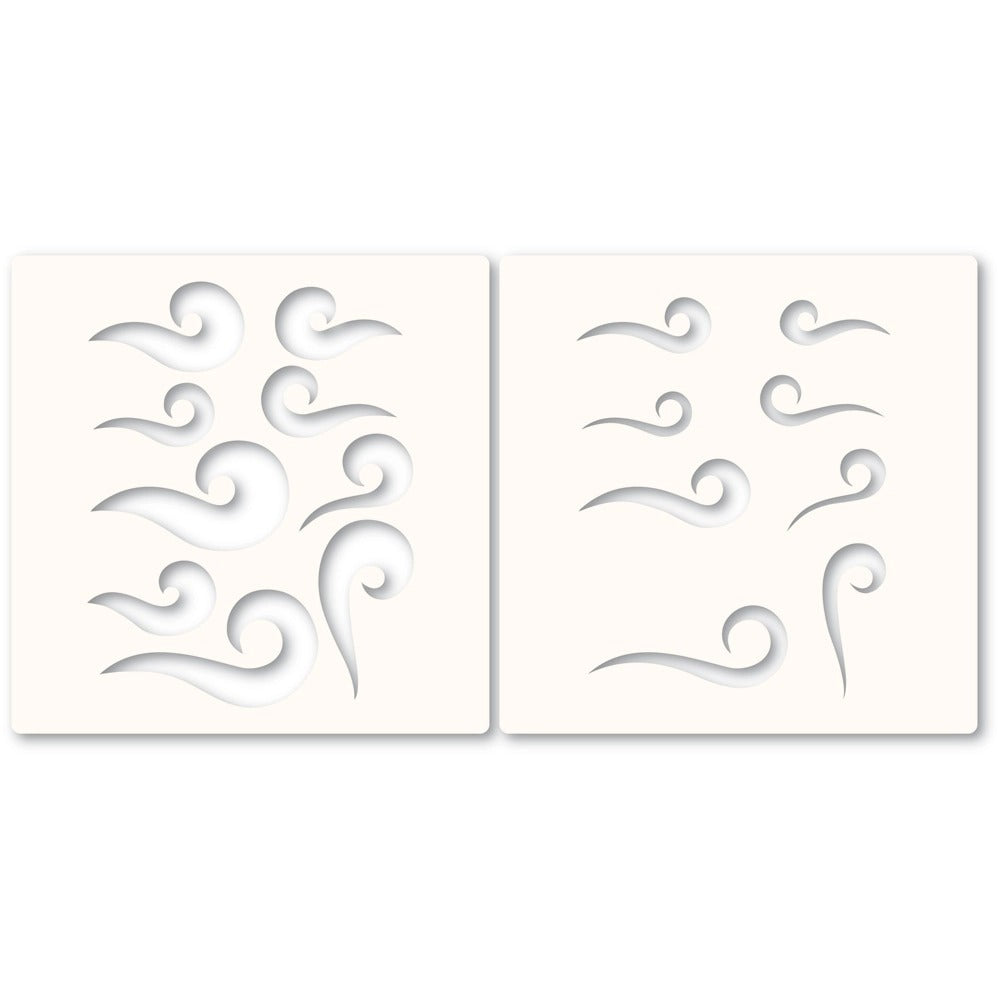 Curling Waves Stencils