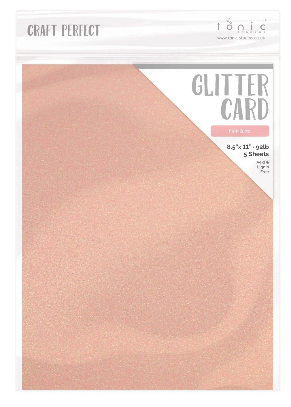 Glitter Cardstock 8.5x11 Pink Glitz