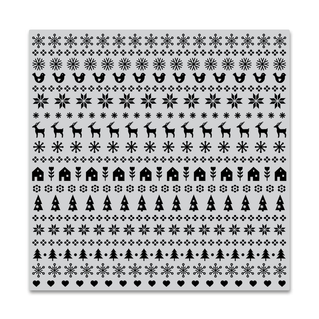 Holiday Graphic Pattern Bold Prints Stamp