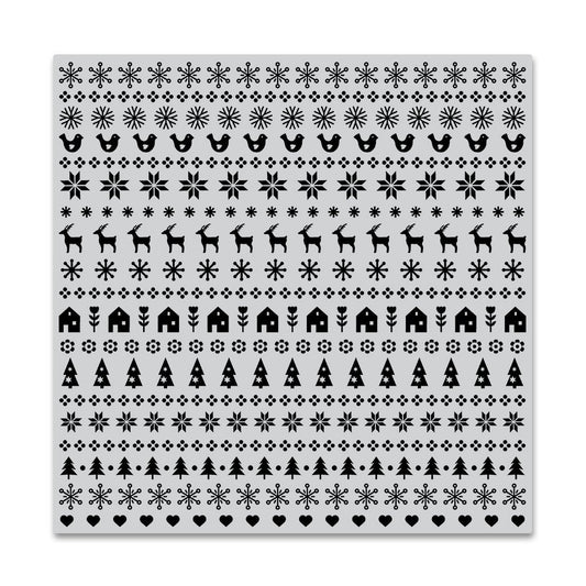 Holiday Graphic Pattern Background Stamp