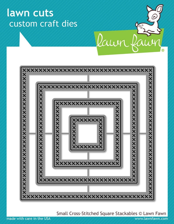 Small Cross-Stitched Square Stackables