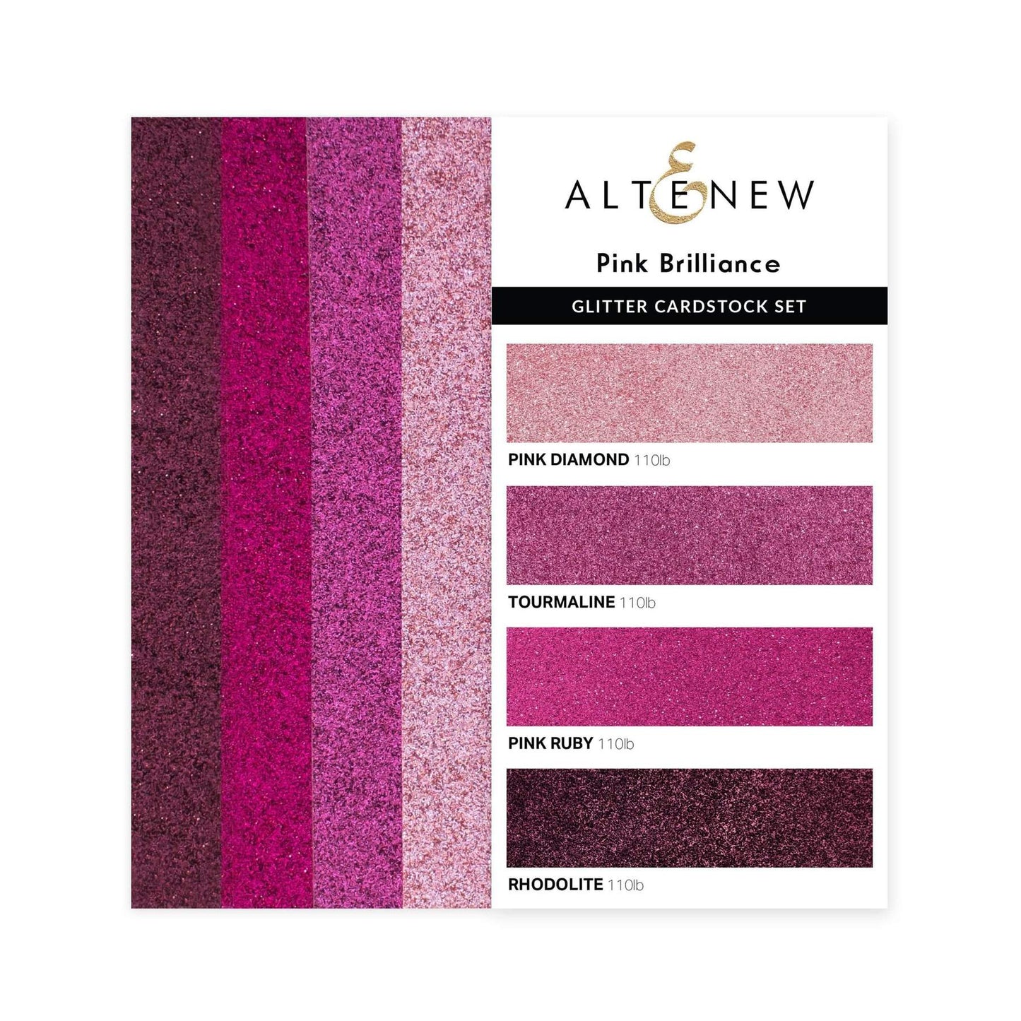 Glitter Gradient 3x6 Cardstock Pink Brilliance