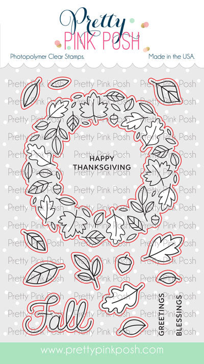 Autumn Leaf Wreath Stamp Set