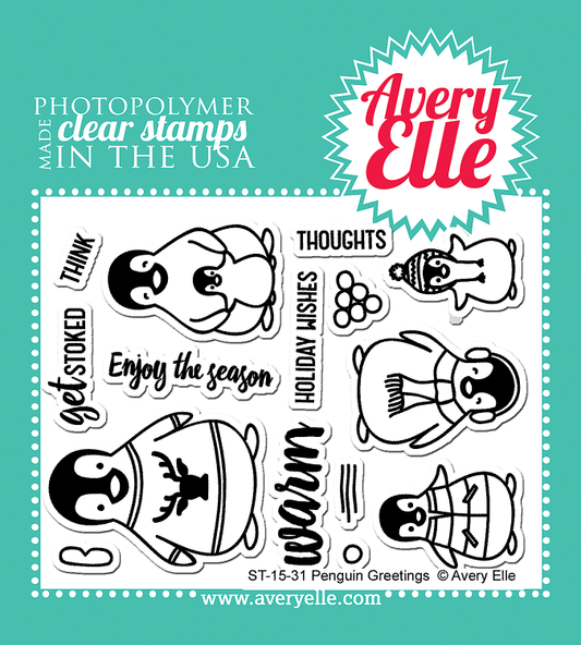 Penguin Greetings Stamp Set