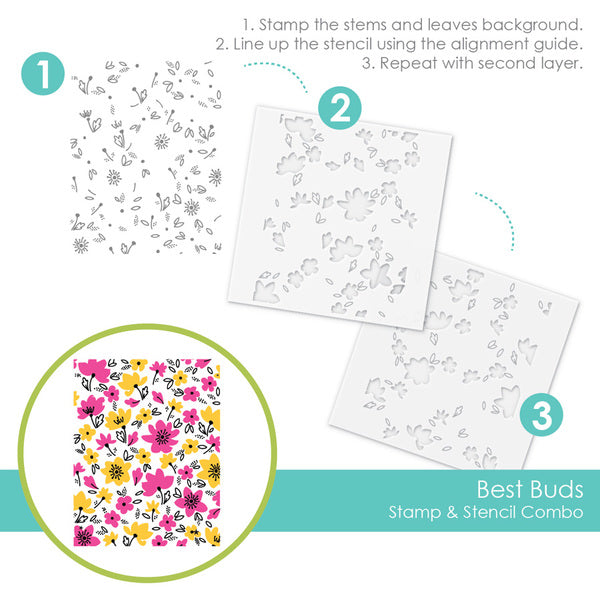 Best Buds Stamp & Stencil Set