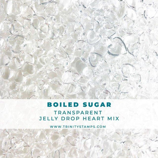 Boiled Sugar Jelly Drop Hearts Embellishment Mix