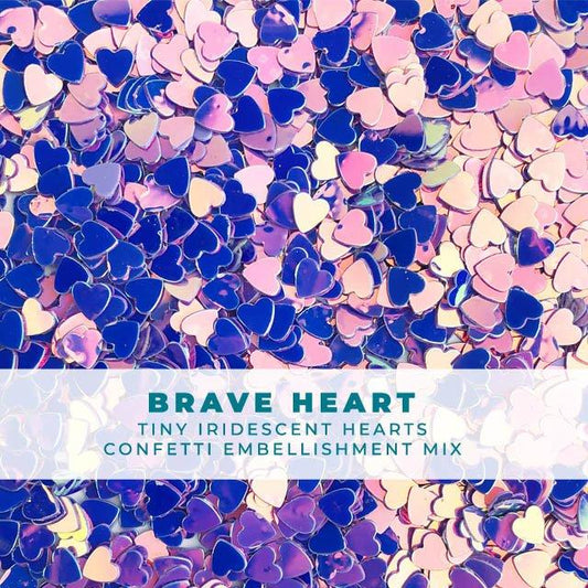Brave Heart - Itty-Bitty Iridescent Heart Confetti