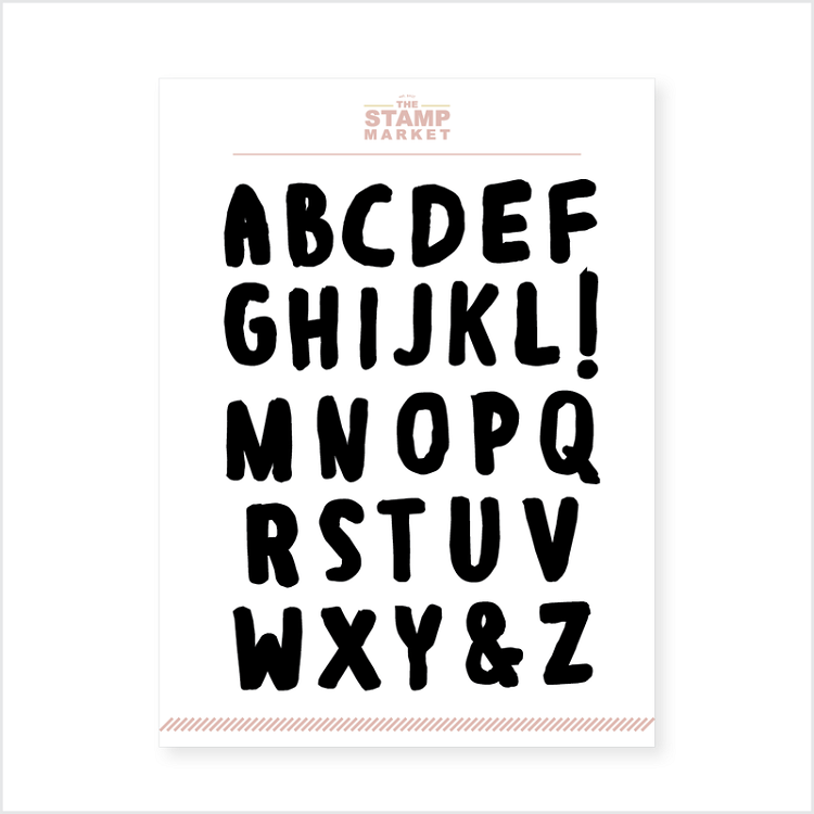 Brushy Upper Alphabets Stamp Set