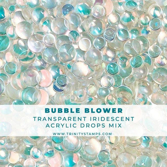 Bubble Blower Transparent Iridescent Embellishment Mix