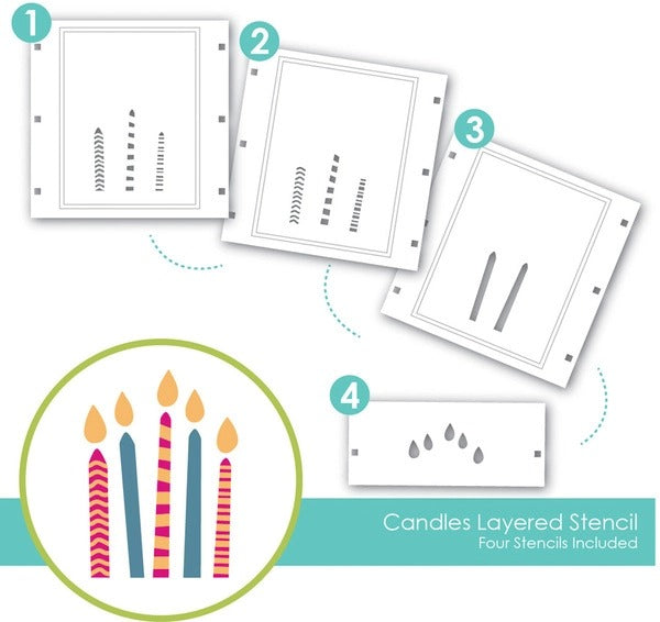 Candles Layering Stencil