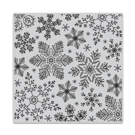 Hand Drawn Snowflakes Bold Prints Background Stamp
