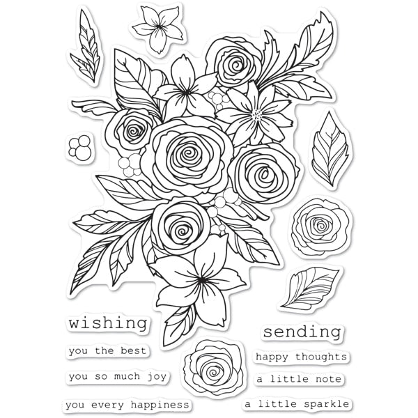 Rose Bouquet Stamp Set