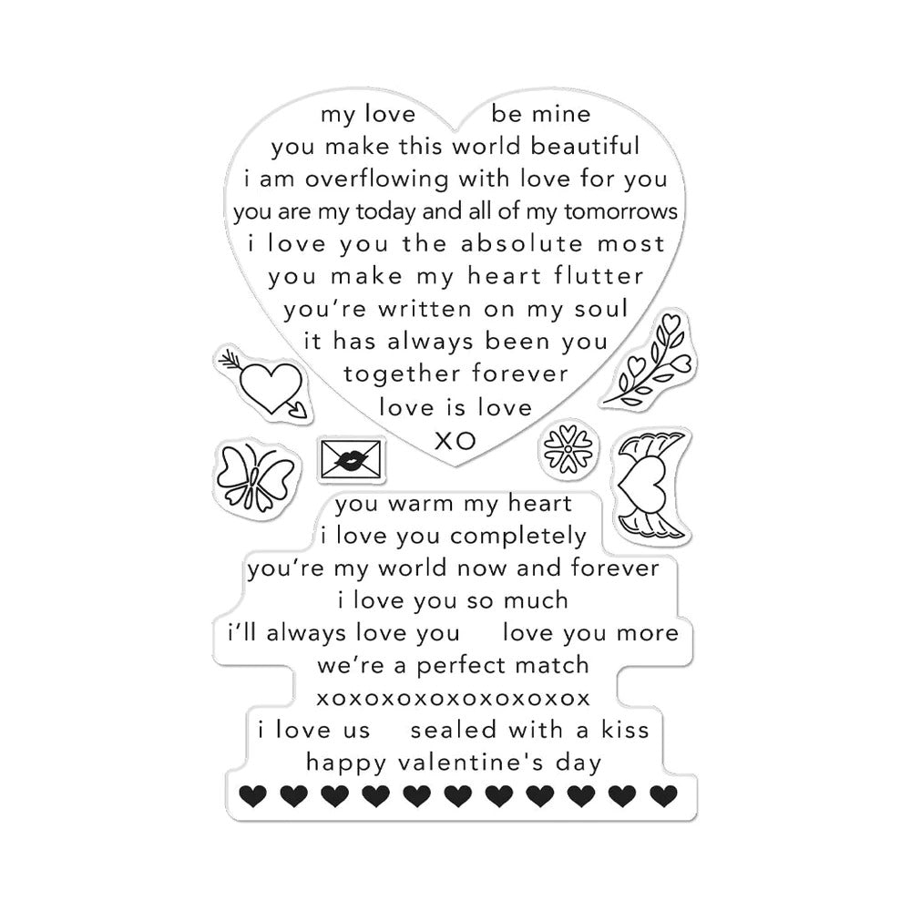 Loving Sentiment Strips Stamp Set