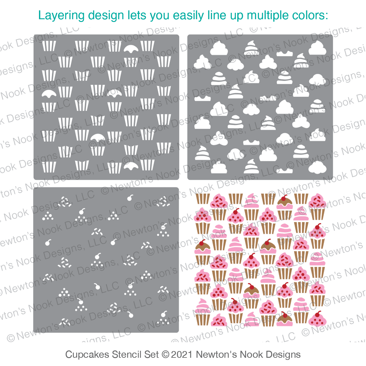 Cupcakes Stencil Set