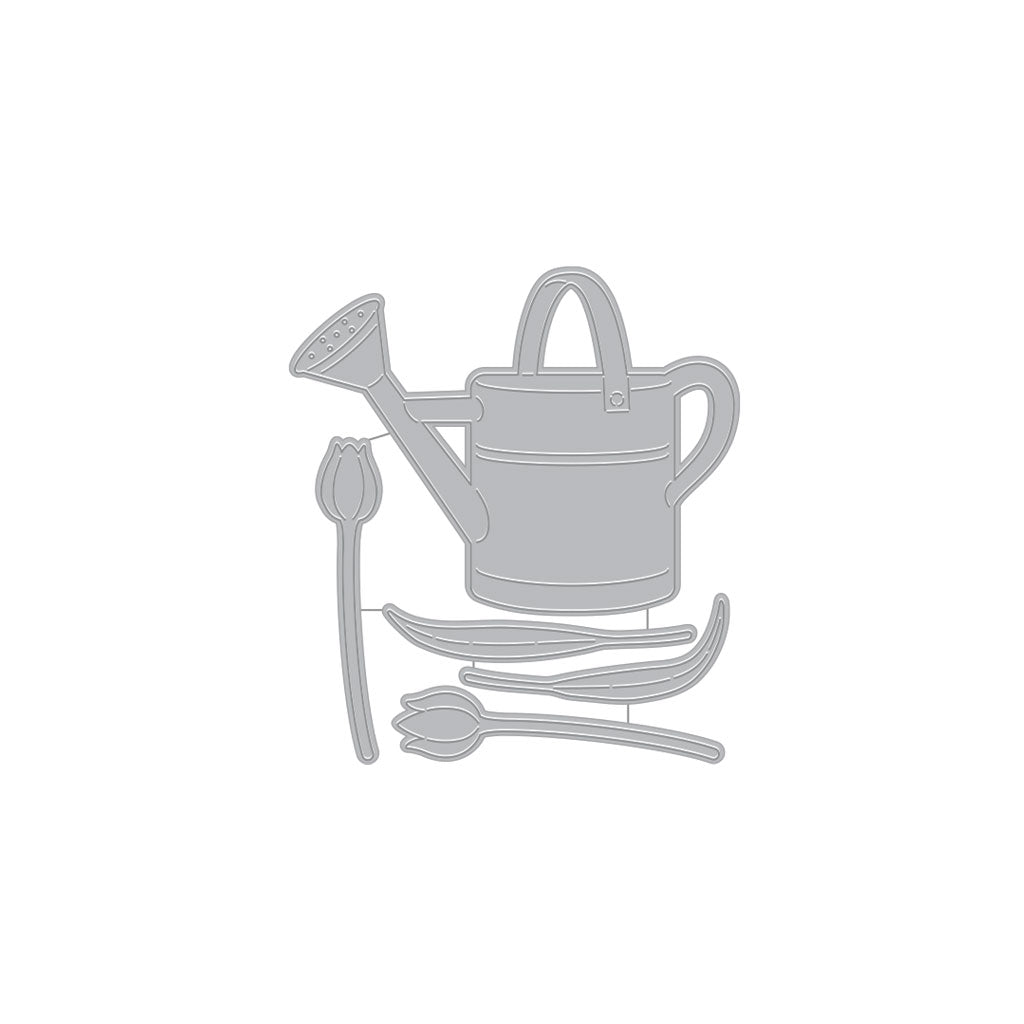 Watering Can and Flowers Fancy Dies