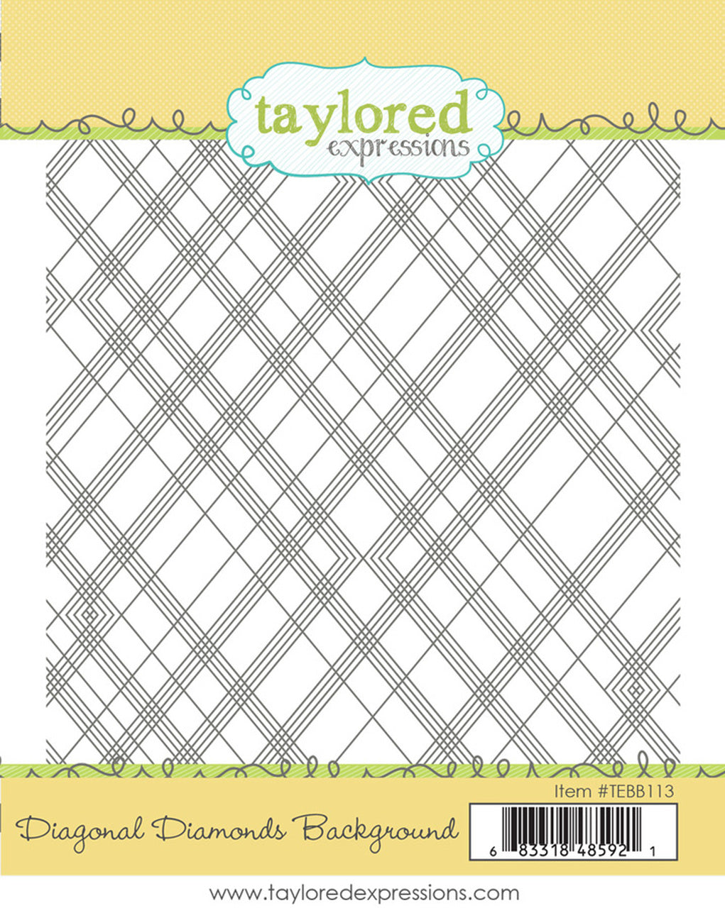Diagonal Diamonds Background Stamp