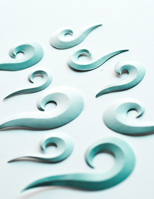 Curling Waves 3D Embossing Folder and Dies