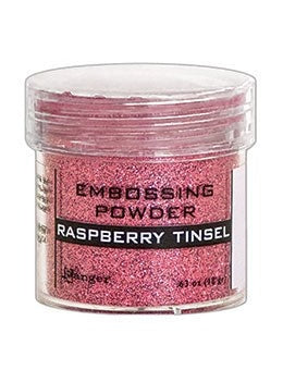 Embossing Powder Raspberry Tinsel
