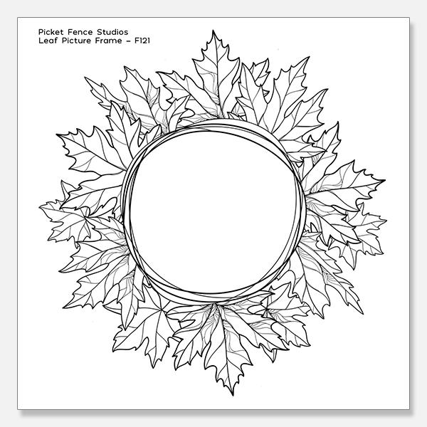 Leaf Picture Frame Stamp