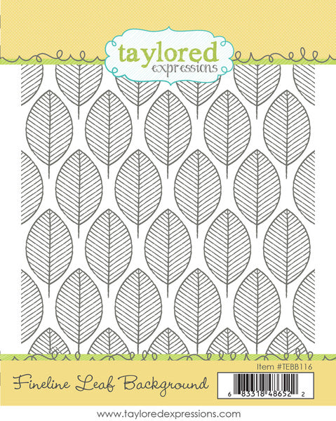 Fineline Leaf Background Stamp
